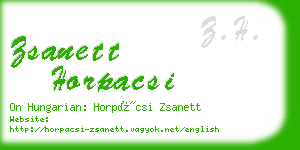 zsanett horpacsi business card